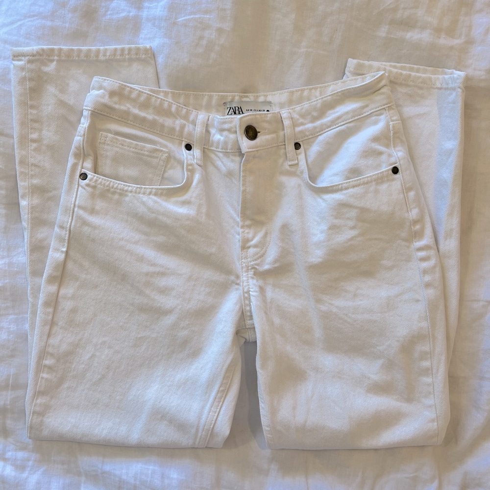 White Cigarette Style Zara Jeans